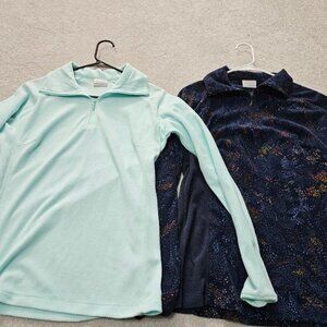 Columbia Quarter-Zip Fleece Pullovers - 2  in size Large